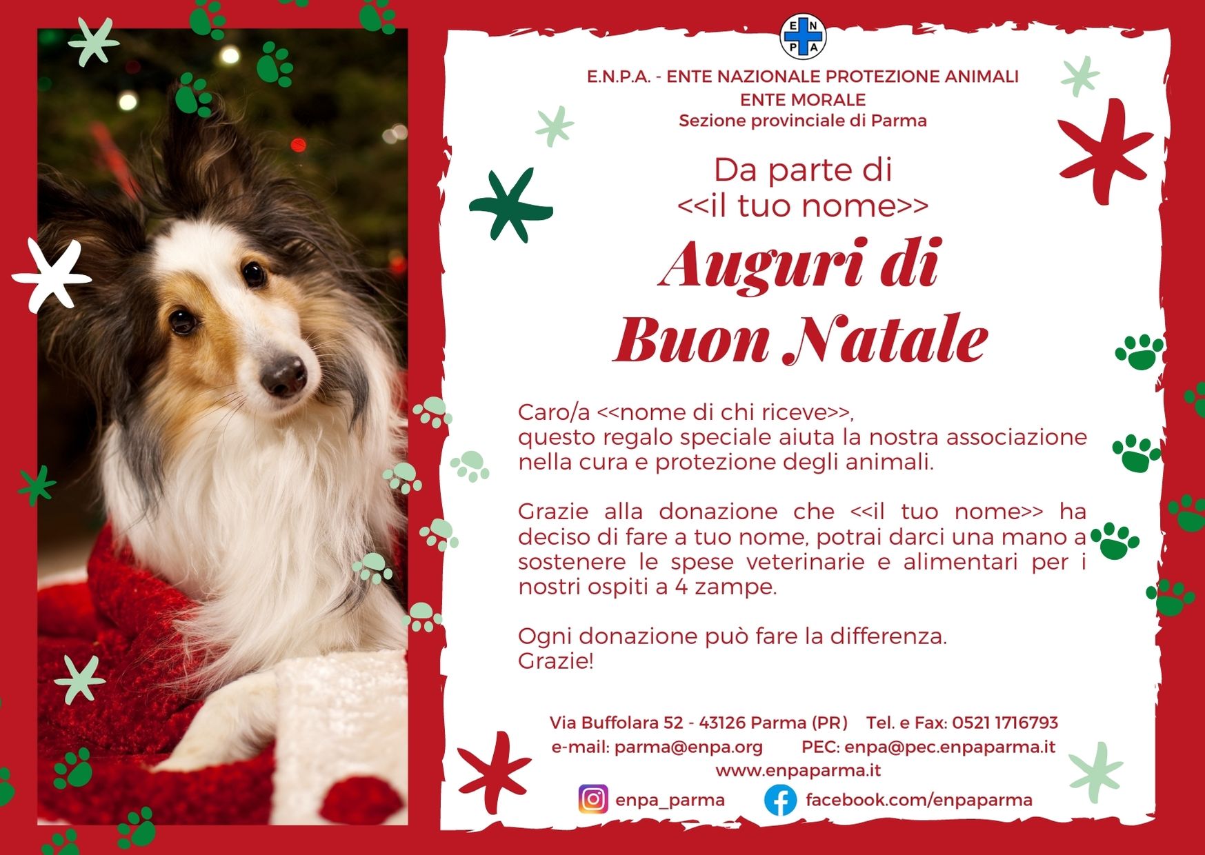 Natale Con Enpa Cane E N P A Sez Prov Le Di Parma